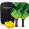 Pickleball Paddles Set of 2 Pickle Ball Paddles Carbon Fiber Pickleball Paddles Cute Pickleball Paddle Set Premium Graphite Carbon Toray 700 4 Pickleball Balls Carry Case USAPA Approved