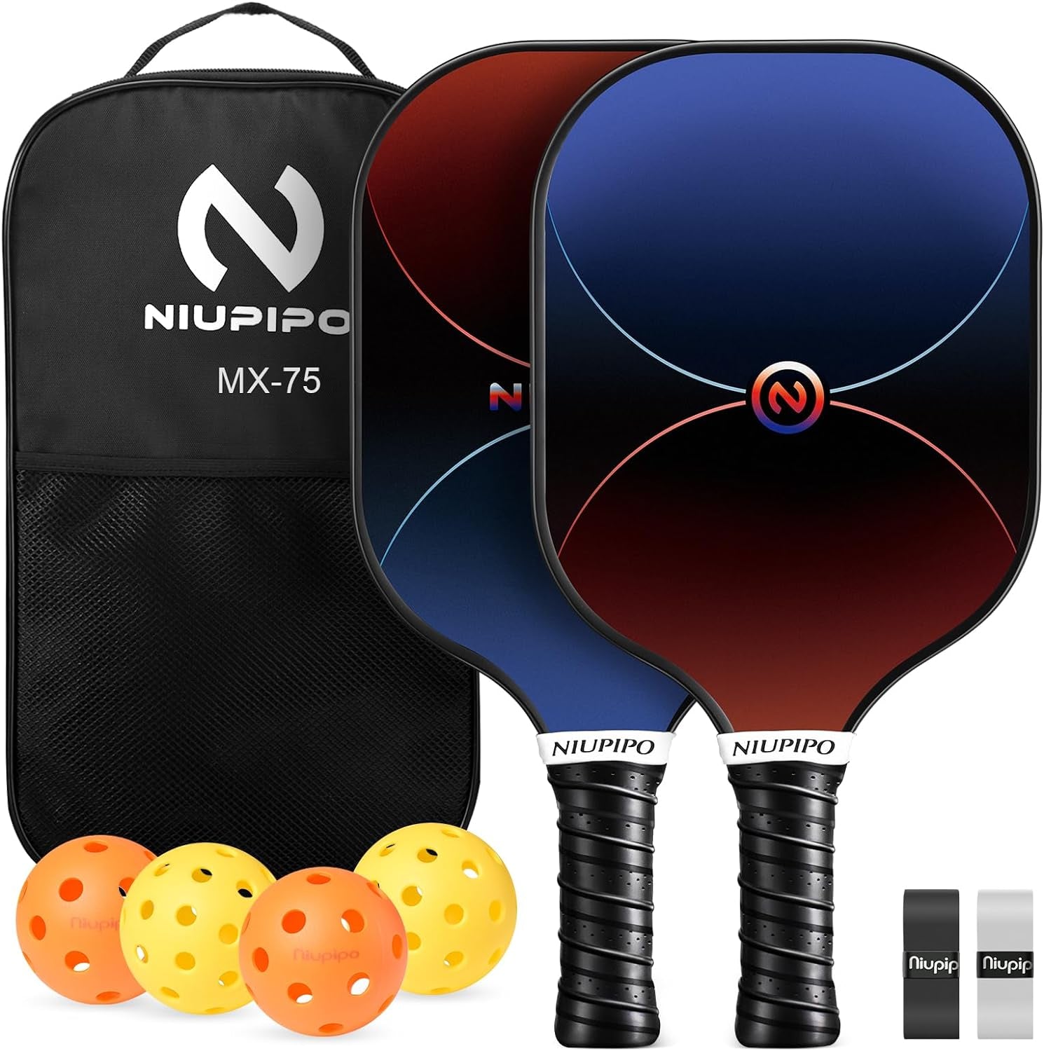 Pickleball Paddles Set of 2/4/1, USAPA Approved Pro Graphite Pickleball Rackets, Polypropylene Honeycomb Core, Cushion 4.72In Grip, Portable Bag/Cover, Pickle Ball Paddle Set for Men Women