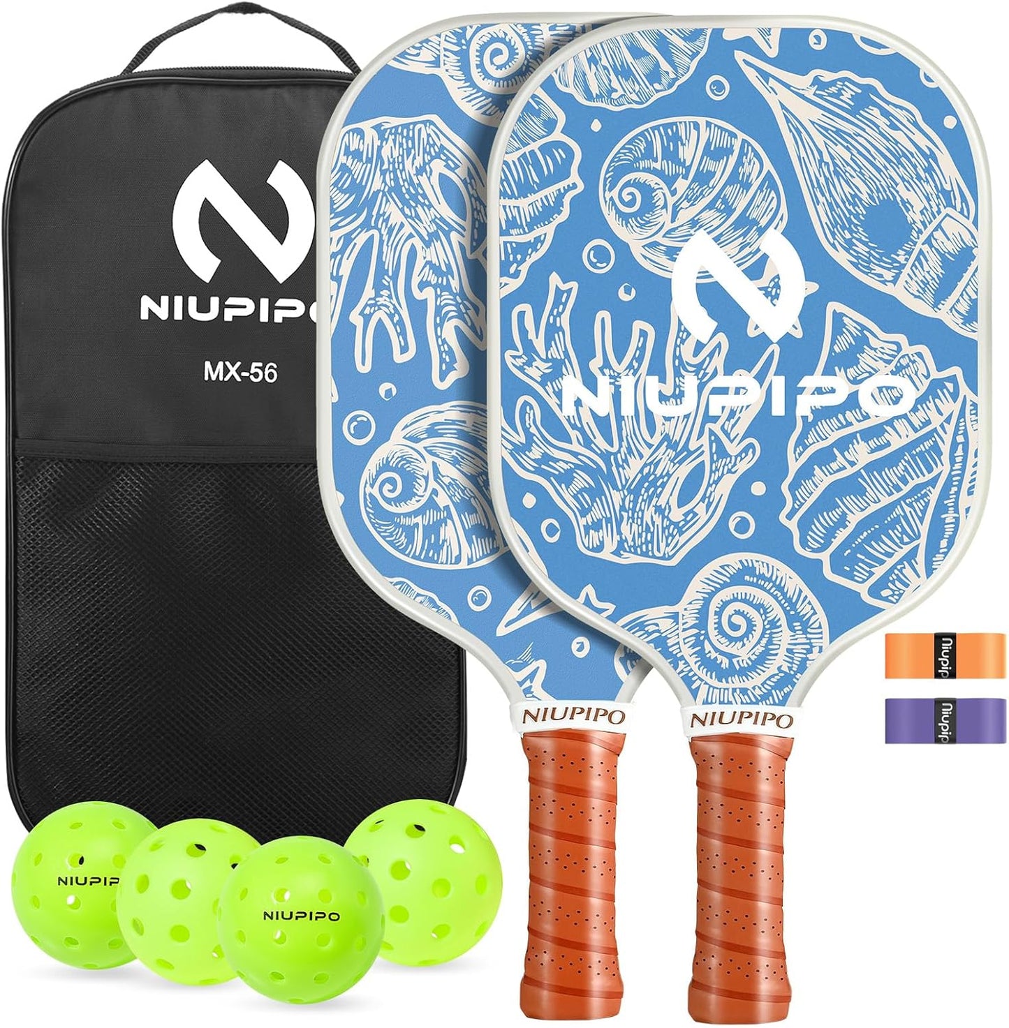 Pickleball Paddles Set of 2/4/1, USAPA Approved Pro Graphite Pickleball Rackets, Polypropylene Honeycomb Core, Cushion 4.72In Grip, Portable Bag/Cover, Pickle Ball Paddle Set for Men Women