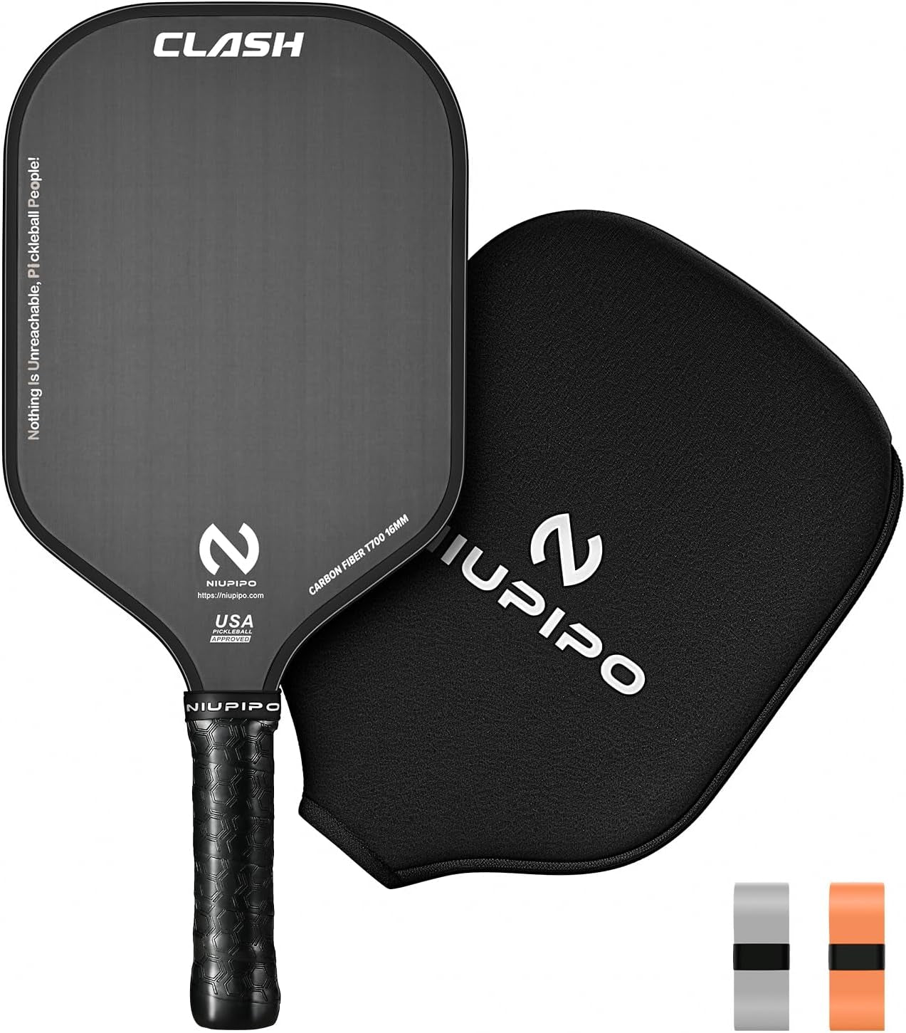 Pickleball Paddles Set of 2/4/1, USAPA Approved Pro Graphite Pickleball Rackets, Polypropylene Honeycomb Core, Cushion 4.72In Grip, Portable Bag/Cover, Pickle Ball Paddle Set for Men Women