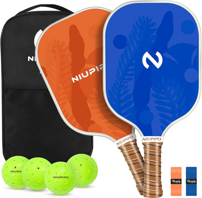 Pickleball Paddles Set of 2/4/1, USAPA Approved Pro Graphite Pickleball Rackets, Polypropylene Honeycomb Core, Cushion 4.72In Grip, Portable Bag/Cover, Pickle Ball Paddle Set for Men Women