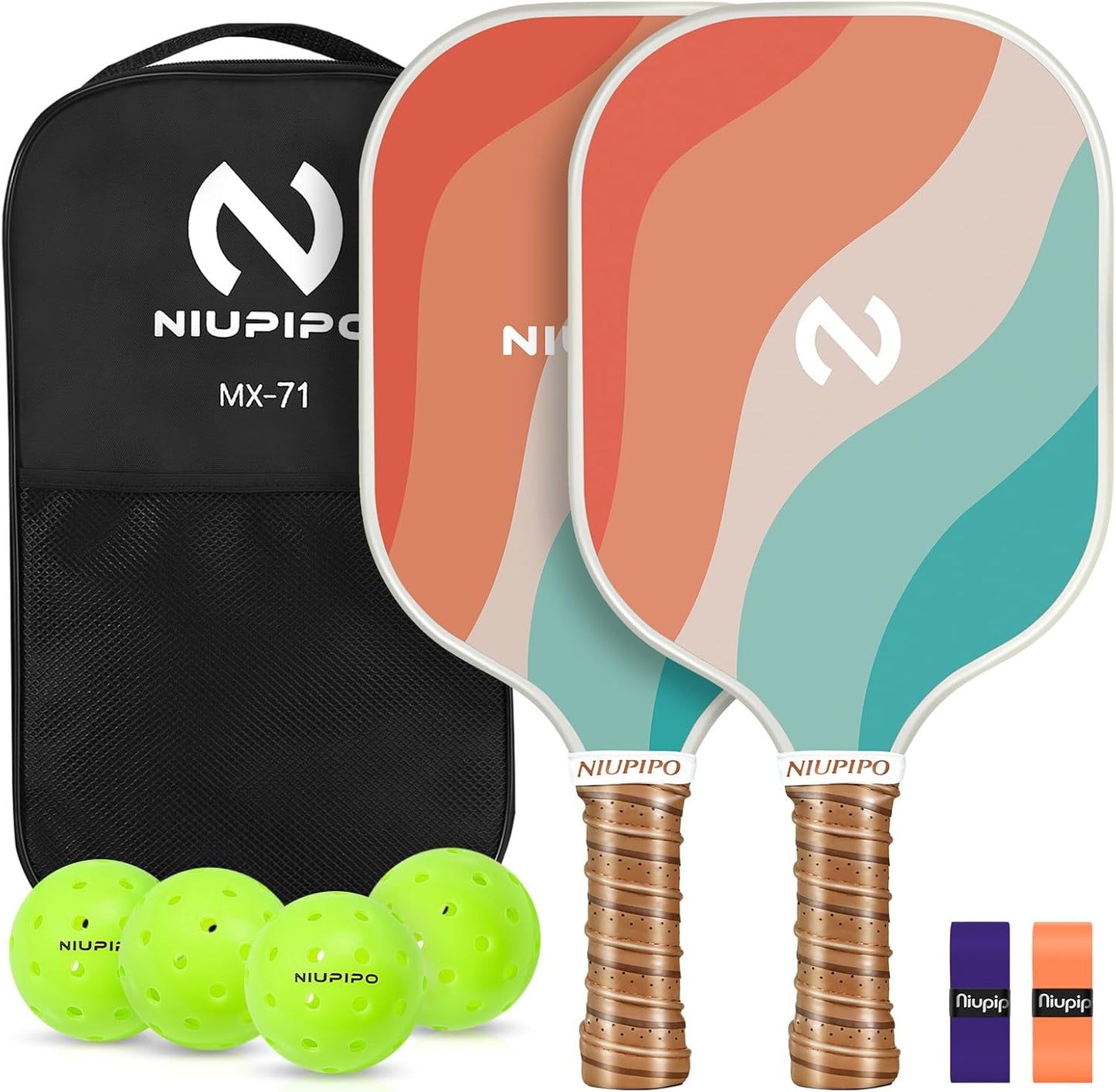 Pickleball Paddles Set of 2/4/1, USAPA Approved Pro Graphite Pickleball Rackets, Polypropylene Honeycomb Core, Cushion 4.72In Grip, Portable Bag/Cover, Pickle Ball Paddle Set for Men Women