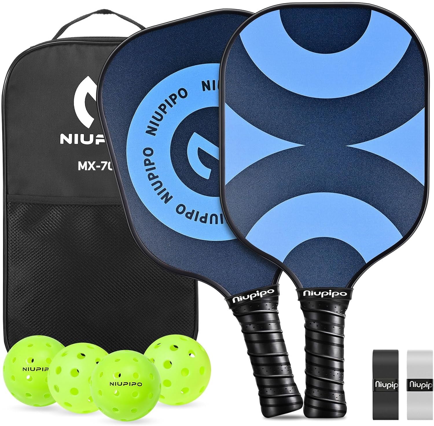 Pickleball Paddles Set of 2/4/1, USAPA Approved Pro Graphite Pickleball Rackets, Polypropylene Honeycomb Core, Cushion 4.72In Grip, Portable Bag/Cover, Pickle Ball Paddle Set for Men Women